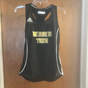 Bergen Tech Women’s Black with White Detail Performance Track Racerback Tank
